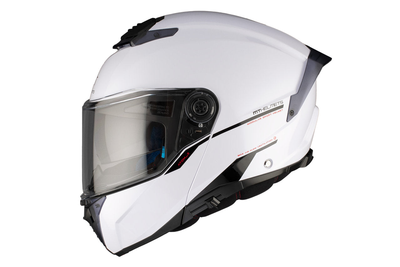 MT Atom 2 helmet,Solid A0 White