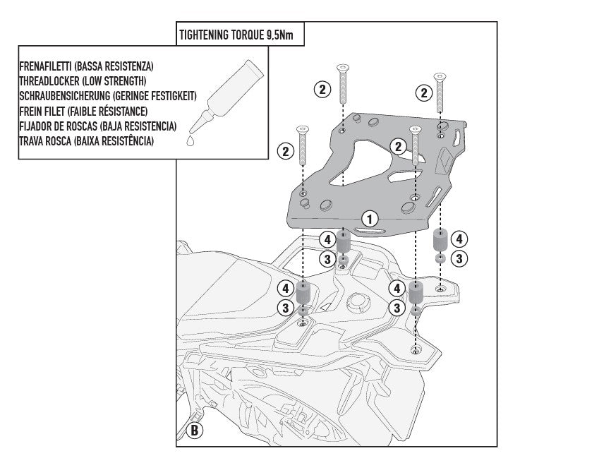 Givi Monokey takalaukkuteline, mm. R 1300 GS/GSA/R/RS