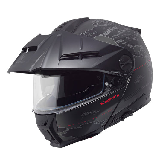 Schuberth Kypärä E2 Atlas mattamusta/punainen