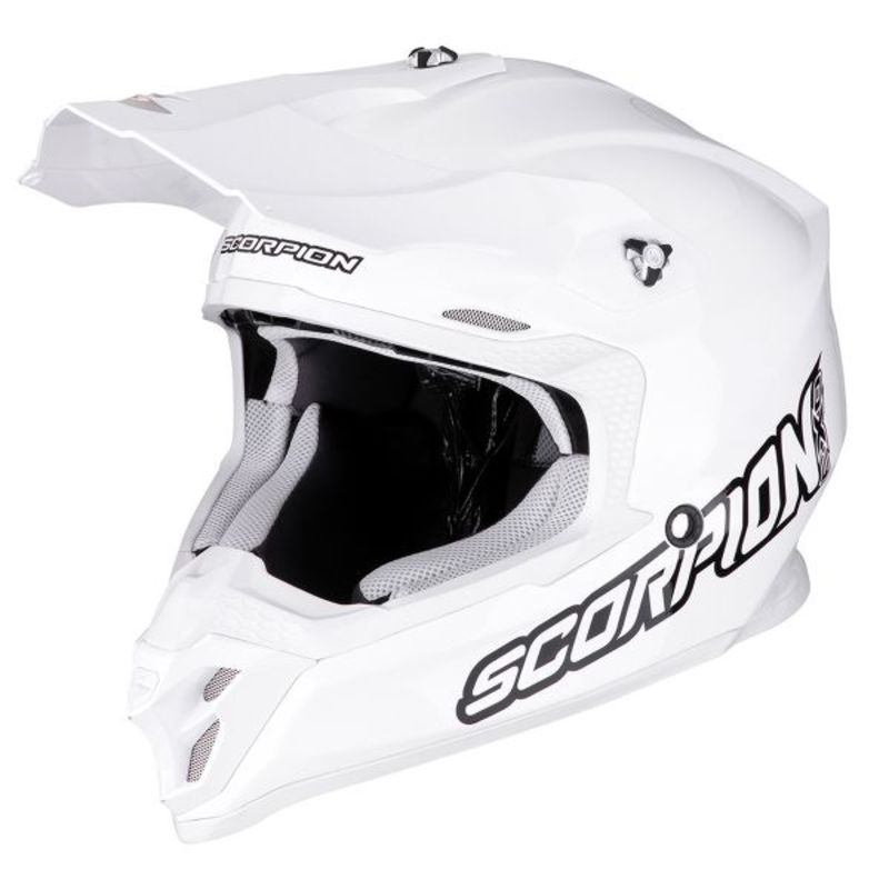 SCORPION Crossikypärä VX-16 EVO AIR Solid valkoinen