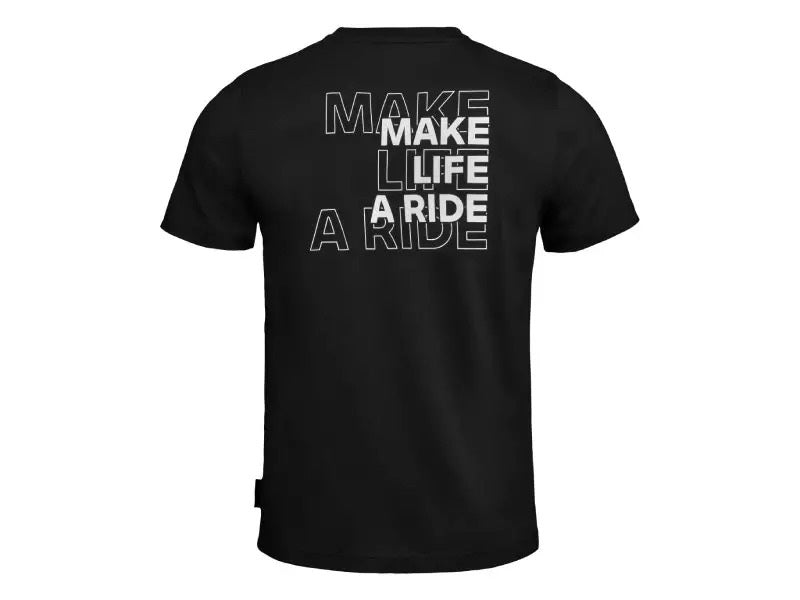 T-Paita Logo Make Life a Ride miesten musta