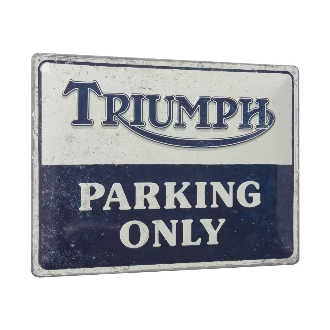 Triumph Parking Only metallinen kyltti