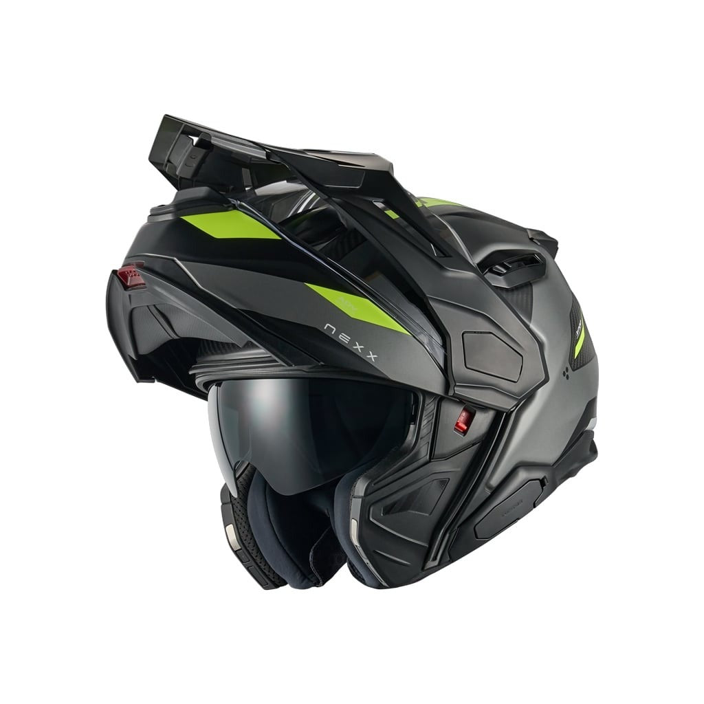 Nexx X.Lifecountry Carbon Terra harmaa/neon