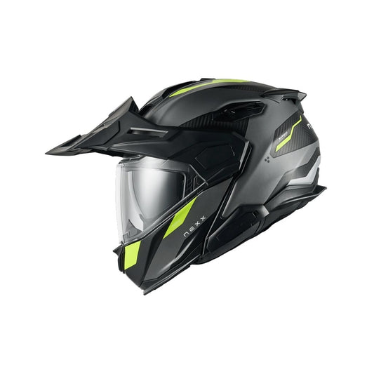 Nexx X.Lifecountry Carbon Terra harmaa/neon