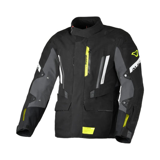 Macna Ultimax 2.0 laminoitu ajotakki, musta/harmaa/keltainen