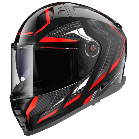 LS2 FF811 Vector II ALIZER BLACK RED