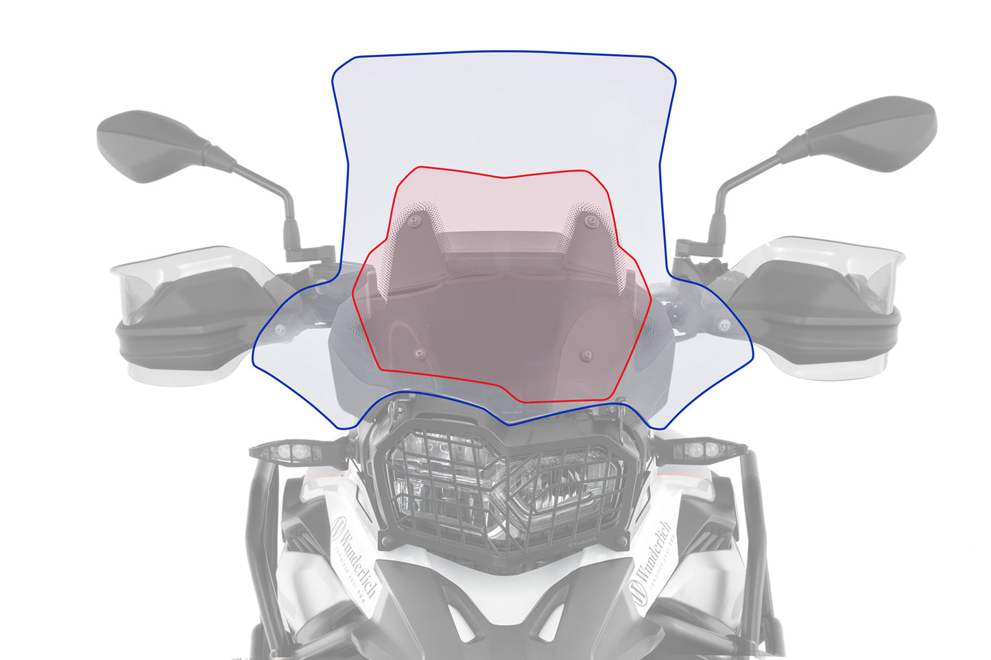 Wunderlich tuulisuoja MARATHON kirkas, F850GS 160mm kiinnikkeillä