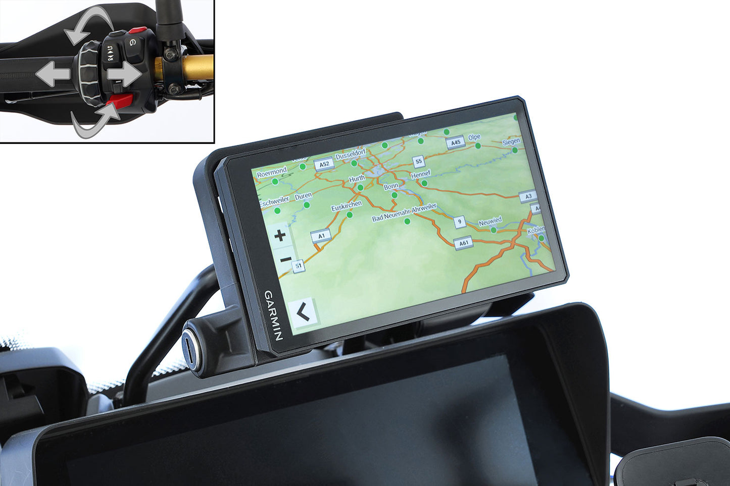 Wunderlich Plug & Ride adapter for Garmin zumo XT2/XT3 on original BMW navigatio