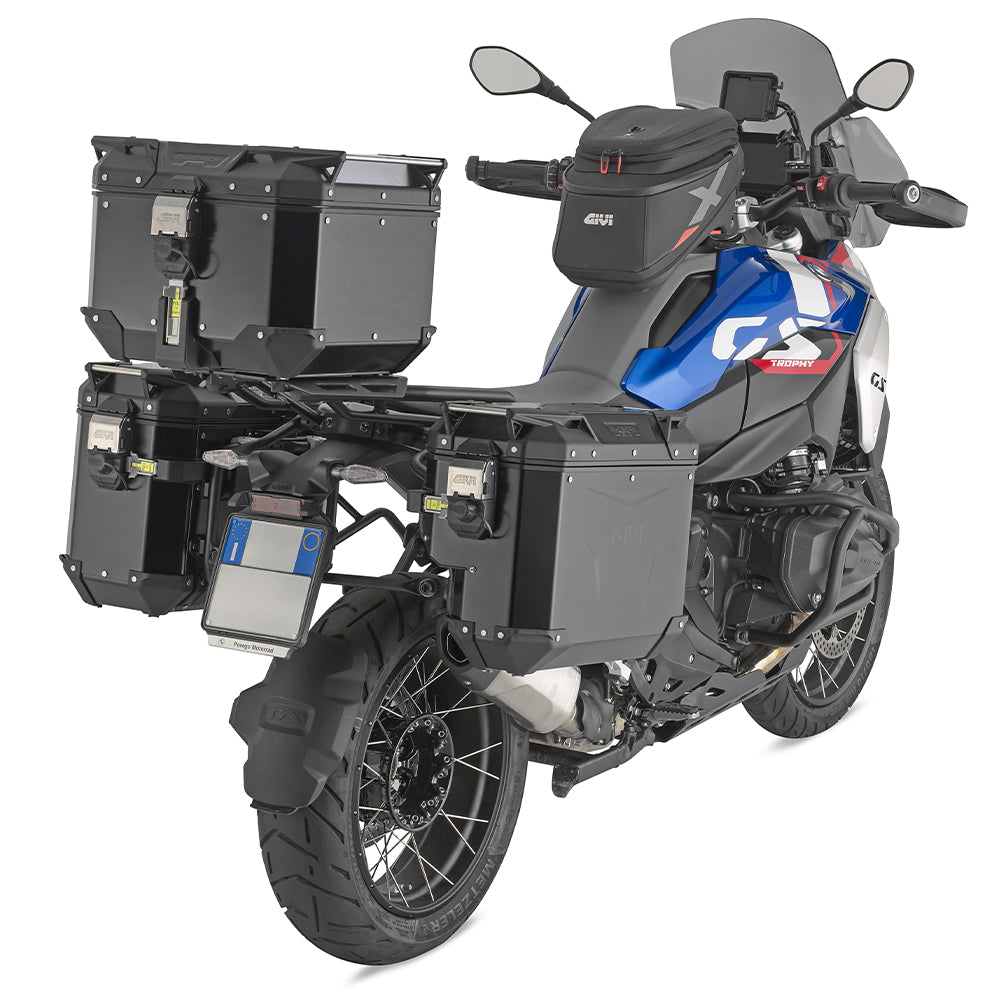 Givi Trekker Outback EVO musta alumiininen takalaukku, 42 ltr, Monokey