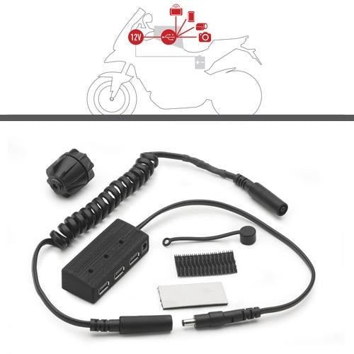 Givi power hub tankkilaukkuun, 3x USB A + 1x 12V
