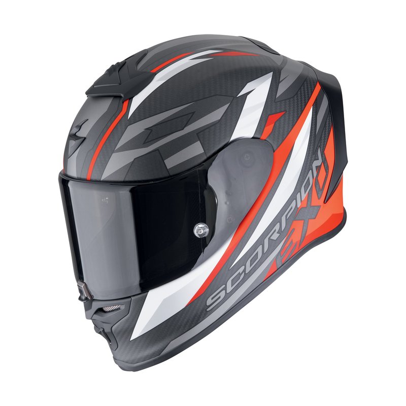 SCORPION Kypärä EXO-R1 EVO AIR CARBON AIR RUNNER Mattamusta-Punainen