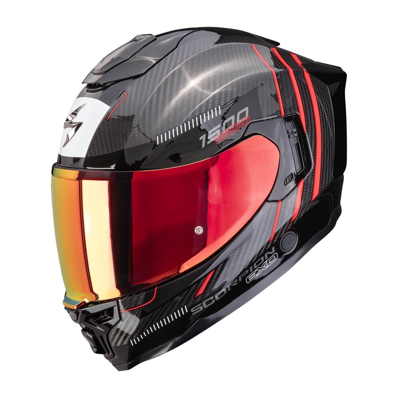 SCORPION EXO-1500 CARBON AIR ZITY musta/punainen