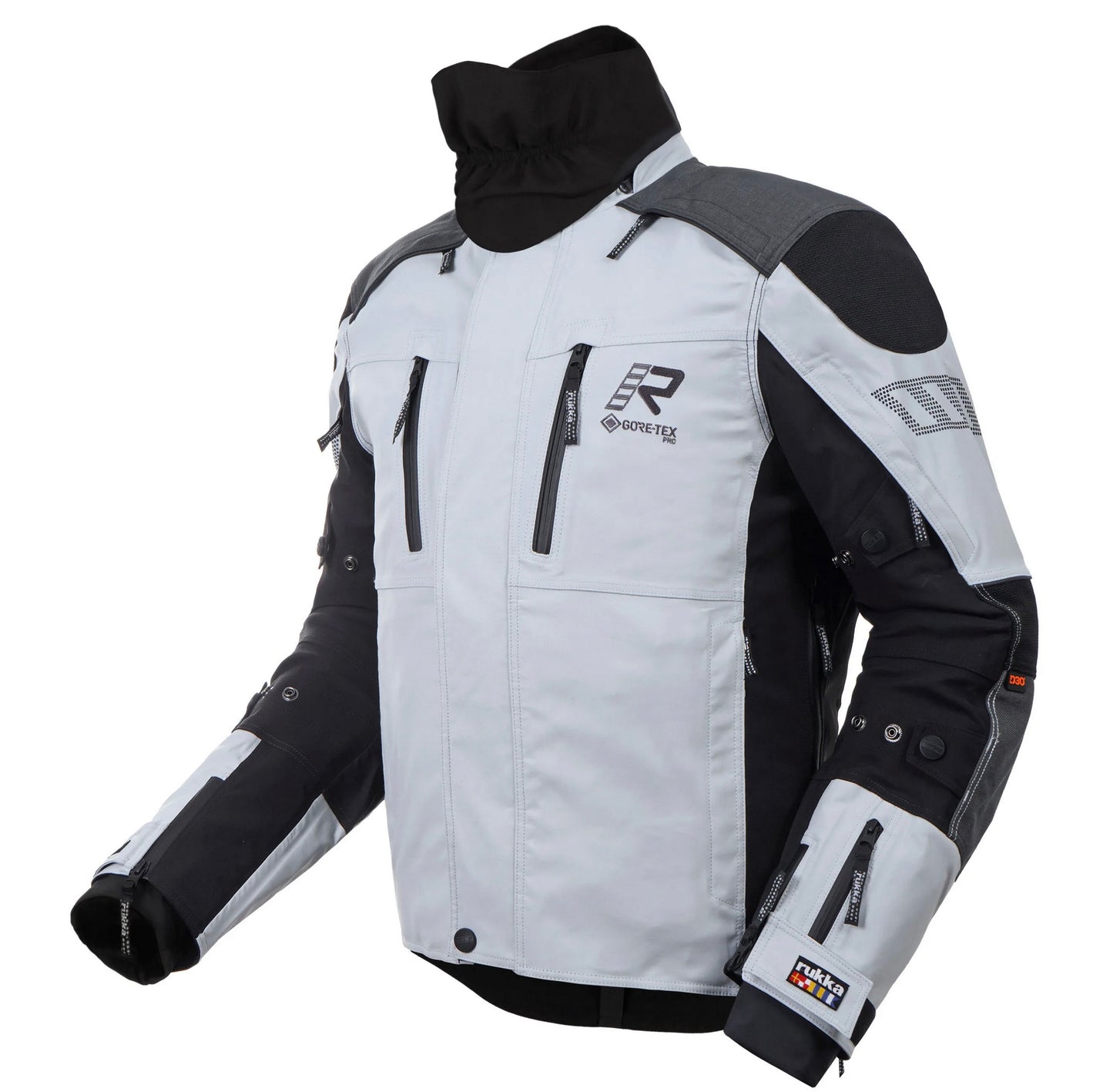 Rukka Flexo-R miesten takki, valko-musta