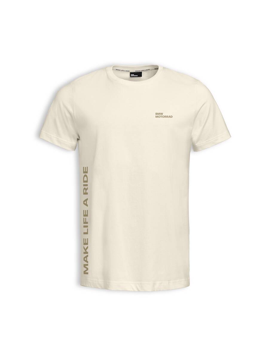 T-Shirt, Make Life a Ride, off white