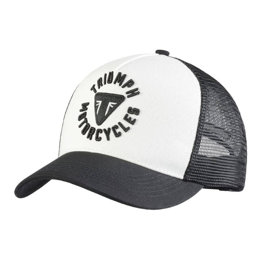 TAYLOR EMBROIDERED TRUCKER CAP BONE / BLACK