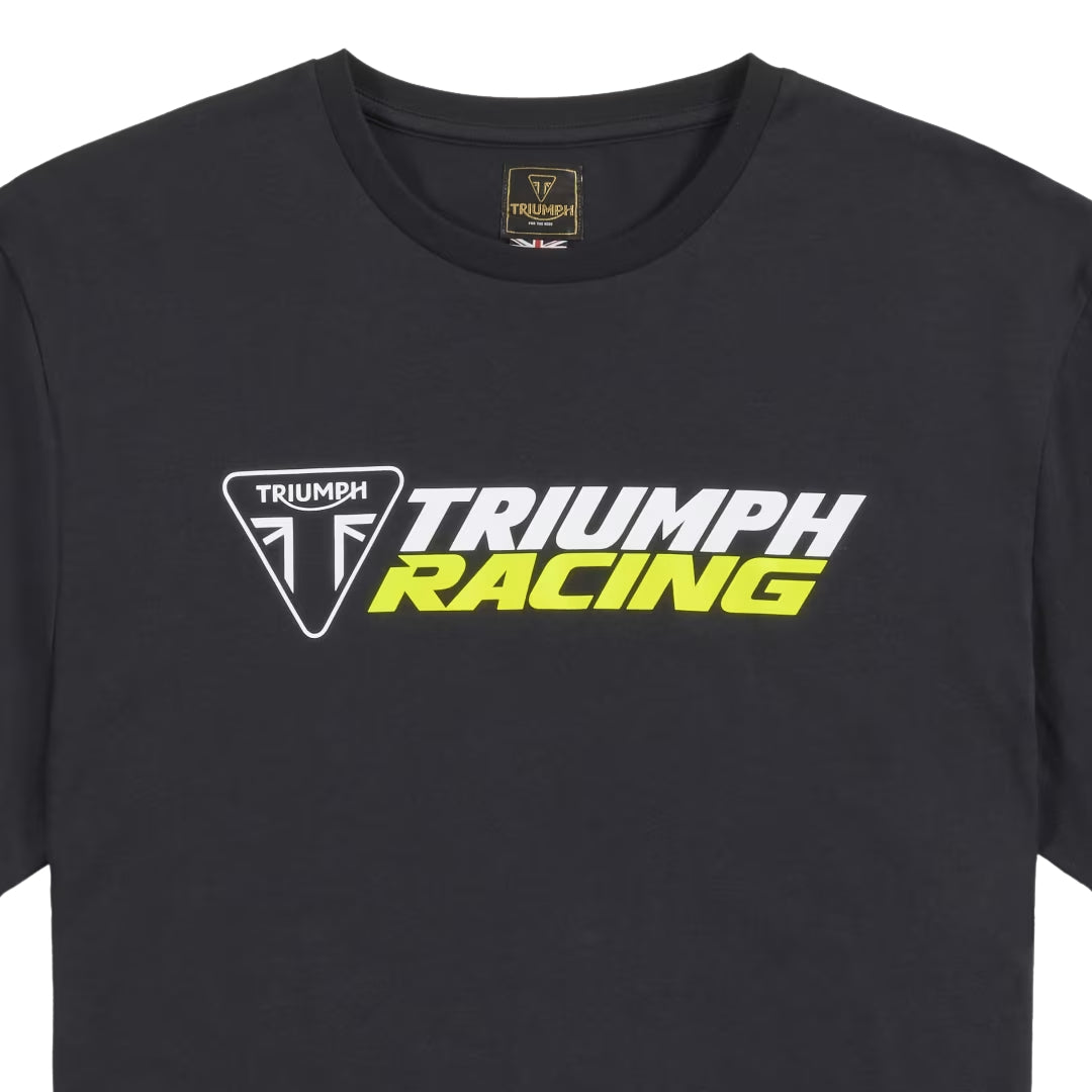 TRIUMPH RACING T-PAITA MUSTA/KELTAINEN