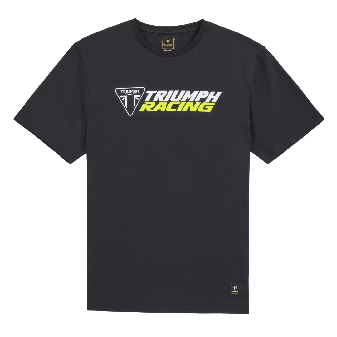 TRIUMPH RACING T-PAITA MUSTA/KELTAINEN