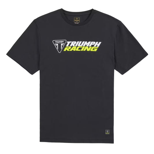 TRIUMPH RACING T-PAITA MUSTA/KELTAINEN